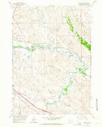 Kaycee NE Wyoming Historical topographic map, 1:24000 scale, 7.5 X 7.5 Minute, Year 1961