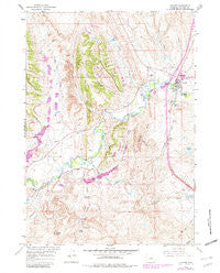 Kaycee Wyoming Historical topographic map, 1:24000 scale, 7.5 X 7.5 Minute, Year 1961
