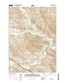 Kaycee NE Wyoming Current topographic map, 1:24000 scale, 7.5 X 7.5 Minute, Year 2015
