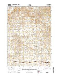 Keeline Wyoming Current topographic map, 1:24000 scale, 7.5 X 7.5 Minute, Year 2015