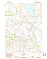 Kemmerer Reservoir Wyoming Historical topographic map, 1:24000 scale, 7.5 X 7.5 Minute, Year 1985