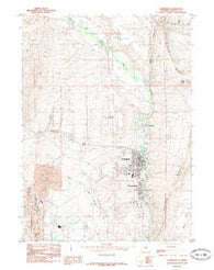 Kemmerer Wyoming Historical topographic map, 1:24000 scale, 7.5 X 7.5 Minute, Year 1985
