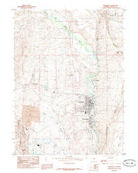 Kemmerer Wyoming Historical topographic map, 1:24000 scale, 7.5 X 7.5 Minute, Year 1985