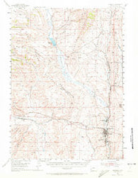 Kemmerer Wyoming Historical topographic map, 1:62500 scale, 15 X 15 Minute, Year 1954