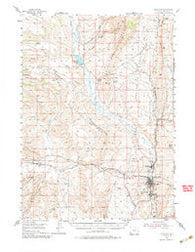 Kemmerer Wyoming Historical topographic map, 1:62500 scale, 15 X 15 Minute, Year 1954