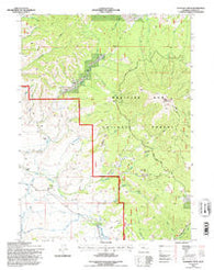 Kennaday Peak Wyoming Historical topographic map, 1:24000 scale, 7.5 X 7.5 Minute, Year 1992