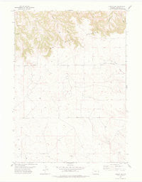 Kirtley SW Wyoming Historical topographic map, 1:24000 scale, 7.5 X 7.5 Minute, Year 1978