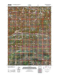 Kismet Peak Wyoming Historical topographic map, 1:24000 scale, 7.5 X 7.5 Minute, Year 2012