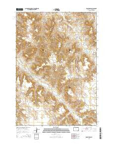 Kline Draw Wyoming Current topographic map, 1:24000 scale, 7.5 X 7.5 Minute, Year 2015