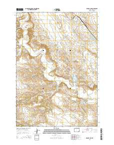 Kruger Lake Wyoming Current topographic map, 1:24000 scale, 7.5 X 7.5 Minute, Year 2015