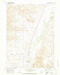 La Barge Wyoming Historical topographic map, 1:24000 scale, 7.5 X 7.5 Minute, Year 1969