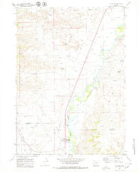 La Barge Wyoming Historical topographic map, 1:24000 scale, 7.5 X 7.5 Minute, Year 1969