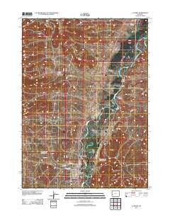La Barge Wyoming Historical topographic map, 1:24000 scale, 7.5 X 7.5 Minute, Year 2012