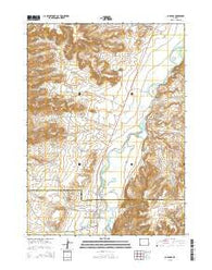 La Barge Wyoming Current topographic map, 1:24000 scale, 7.5 X 7.5 Minute, Year 2015