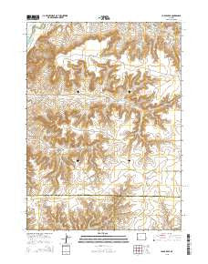 La Barge SE Wyoming Current topographic map, 1:24000 scale, 7.5 X 7.5 Minute, Year 2015