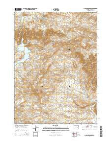 La Prele Reservoir Wyoming Current topographic map, 1:24000 scale, 7.5 X 7.5 Minute, Year 2015
