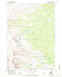 Lake Angeline Wyoming Historical topographic map, 1:24000 scale, 7.5 X 7.5 Minute, Year 1967