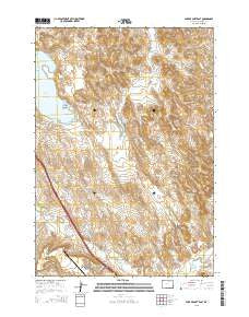 Lake De Smet East Wyoming Current topographic map, 1:24000 scale, 7.5 X 7.5 Minute, Year 2015