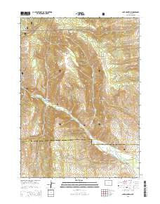 Lake Mountain Wyoming Current topographic map, 1:24000 scale, 7.5 X 7.5 Minute, Year 2015