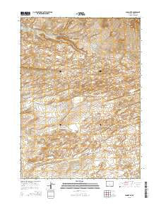 Lamont NE Wyoming Current topographic map, 1:24000 scale, 7.5 X 7.5 Minute, Year 2015