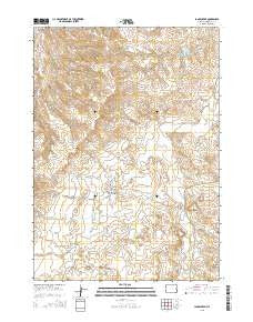 Lance Creek Wyoming Current topographic map, 1:24000 scale, 7.5 X 7.5 Minute, Year 2015