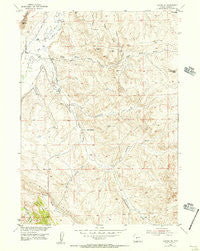 Lander SE Wyoming Historical topographic map, 1:24000 scale, 7.5 X 7.5 Minute, Year 1952