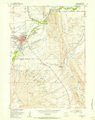 Lander Wyoming Historical topographic map, 1:24000 scale, 7.5 X 7.5 Minute, Year 1952