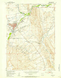 Lander Wyoming Historical topographic map, 1:24000 scale, 7.5 X 7.5 Minute, Year 1952