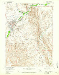Lander Wyoming Historical topographic map, 1:24000 scale, 7.5 X 7.5 Minute, Year 1960