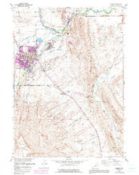 Lander Wyoming Historical topographic map, 1:24000 scale, 7.5 X 7.5 Minute, Year 1960