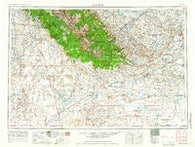 Lander Wyoming Historical topographic map, 1:250000 scale, 1 X 2 Degree, Year 1961