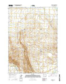 Lander NW Wyoming Current topographic map, 1:24000 scale, 7.5 X 7.5 Minute, Year 2015