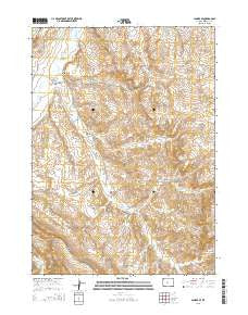 Lander SE Wyoming Current topographic map, 1:24000 scale, 7.5 X 7.5 Minute, Year 2015