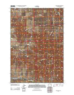Larey Draw Wyoming Historical topographic map, 1:24000 scale, 7.5 X 7.5 Minute, Year 2012