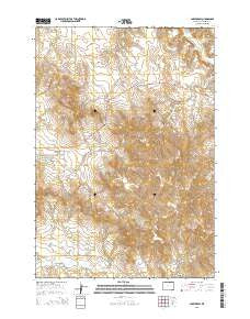 Larey Draw Wyoming Current topographic map, 1:24000 scale, 7.5 X 7.5 Minute, Year 2015