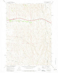Laskie Draw Wyoming Historical topographic map, 1:24000 scale, 7.5 X 7.5 Minute, Year 1972