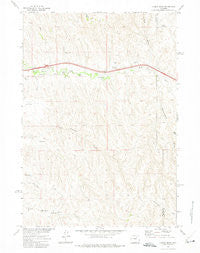 Laskie Draw Wyoming Historical topographic map, 1:24000 scale, 7.5 X 7.5 Minute, Year 1972