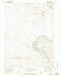 Leckie SW Wyoming Historical topographic map, 1:24000 scale, 7.5 X 7.5 Minute, Year 1969