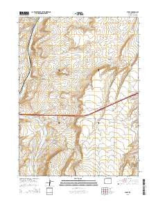 Leroy Wyoming Current topographic map, 1:24000 scale, 7.5 X 7.5 Minute, Year 2015