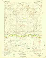 Lewis Flat Wyoming Historical topographic map, 1:24000 scale, 7.5 X 7.5 Minute, Year 1953