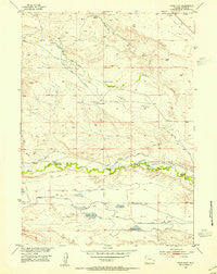 Lewis Flat Wyoming Historical topographic map, 1:24000 scale, 7.5 X 7.5 Minute, Year 1953