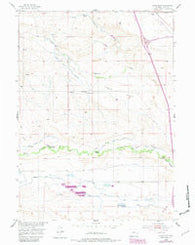 Lewis Flat Wyoming Historical topographic map, 1:24000 scale, 7.5 X 7.5 Minute, Year 1953