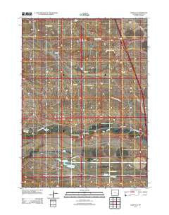 Lewis Flat Wyoming Historical topographic map, 1:24000 scale, 7.5 X 7.5 Minute, Year 2012