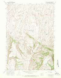 Lightning Ridge Wyoming Historical topographic map, 1:24000 scale, 7.5 X 7.5 Minute, Year 1967