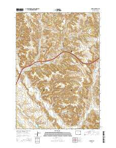 Linden Wyoming Current topographic map, 1:24000 scale, 7.5 X 7.5 Minute, Year 2015