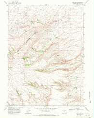 Lion Bluffs Wyoming Historical topographic map, 1:24000 scale, 7.5 X 7.5 Minute, Year 1968