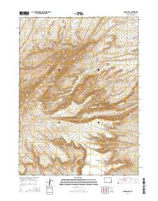 Lion Bluffs Wyoming Current topographic map, 1:24000 scale, 7.5 X 7.5 Minute, Year 2015