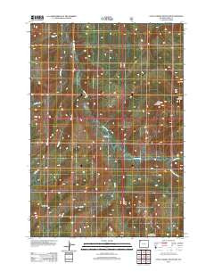 Little Saddle Mountain Wyoming Historical topographic map, 1:24000 scale, 7.5 X 7.5 Minute, Year 2012