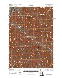 Livingston Draw Wyoming Historical topographic map, 1:24000 scale, 7.5 X 7.5 Minute, Year 2012