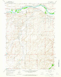 Lockett Wyoming Historical topographic map, 1:24000 scale, 7.5 X 7.5 Minute, Year 1961